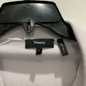 Theory Mens Long Sleeve Polo Button Top Large